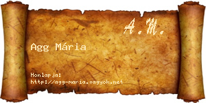 Agg Mária névjegykártya