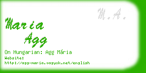 maria agg business card